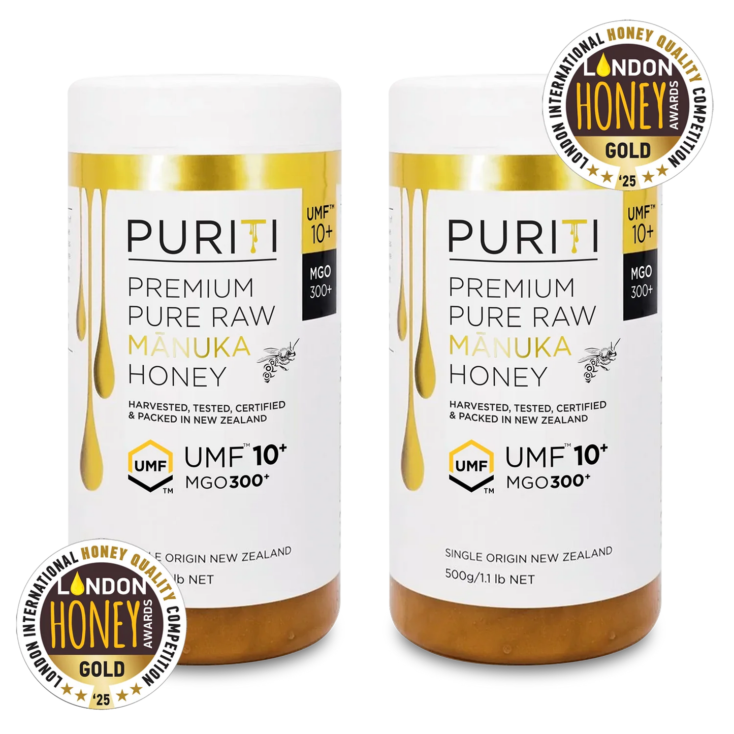 UMF 10+ | 300+ MGO בנדל דבש מאנוקה מניוזילנד 2 צנצנות