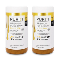 UMF 15+ | 550+ MGO | בנדל דבש מאנוקה מניוזילנד 2 צנצנות | 500 גרם